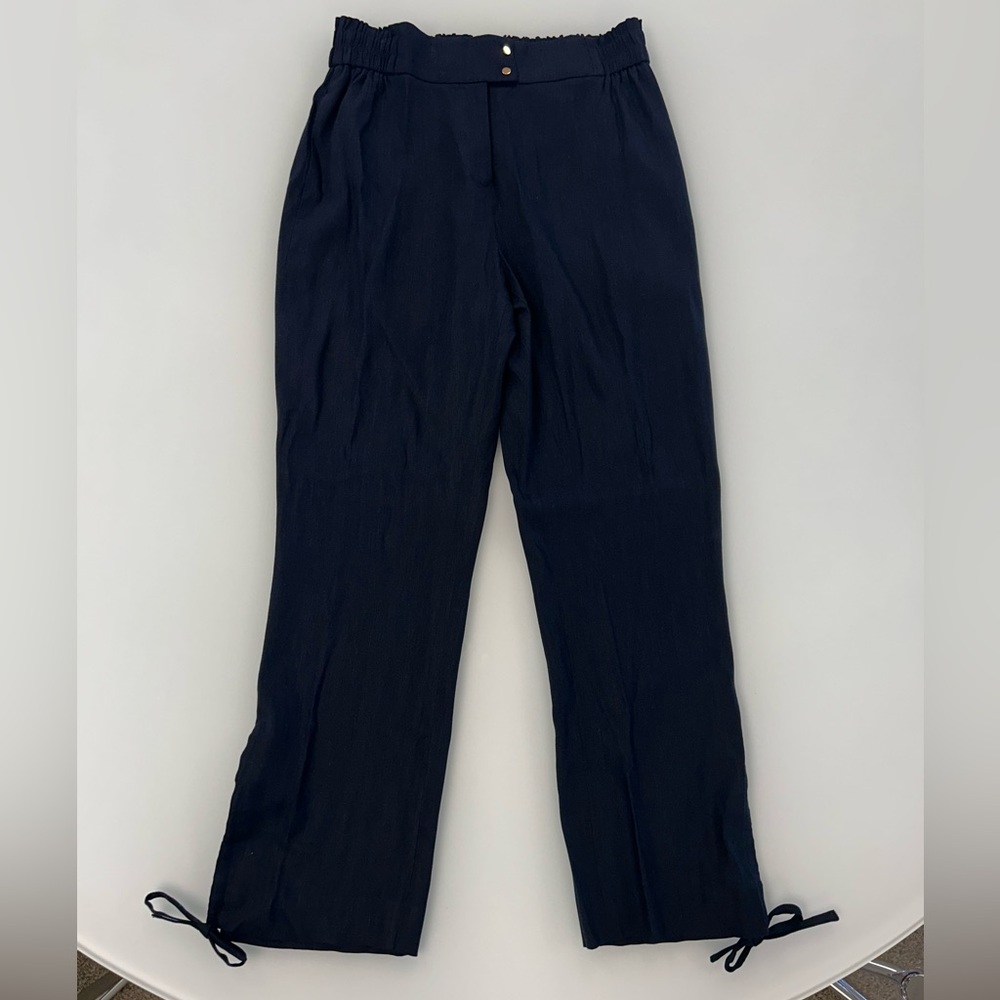 Milly Navy blue linen pants